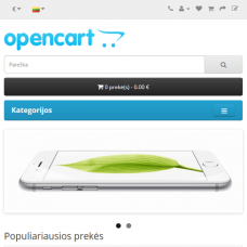 Elektroninė parduotuvė OpenCart default